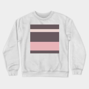 A gorgeous bind of Dirty Purple, Spanish Gray, Lotion Pink and Pale Chestnut stripes. Crewneck Sweatshirt